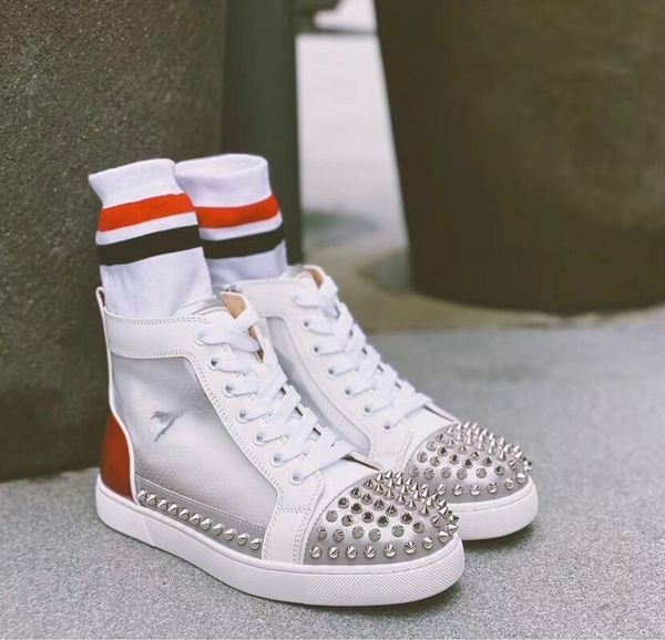 

2020s sosoxy spikes donna sneaker shoes spikes red bottom sneakers men,women summer mesh breathable outdoor casual sports eu35-47, Black