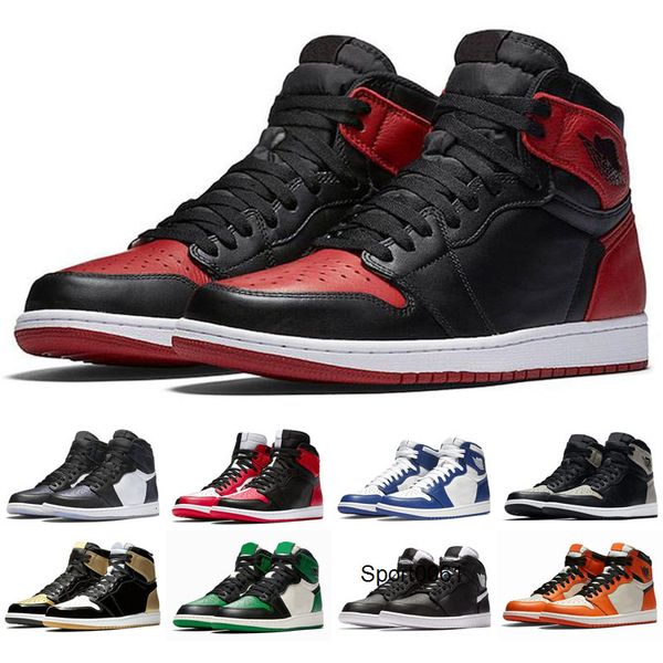 

высокий 1 og мужчины ретро баскетбол обувь turbo green истории происхождения gs nrg x союз kids женщины 1s unc белой синие спортивная обувь, Black