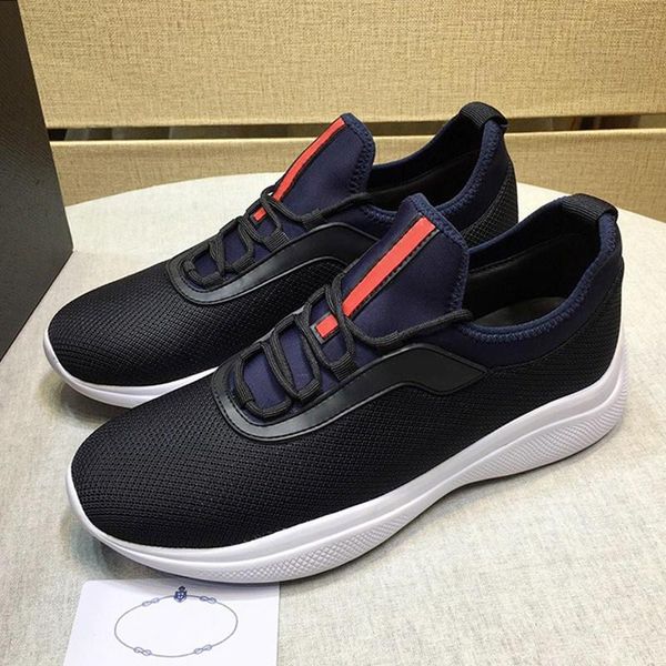 

fashion mesh and neoprene sneakers mens shoes autumn and winter lightweight vintage shoes lace -up casual men sports shoes herren sportschuh, Black
