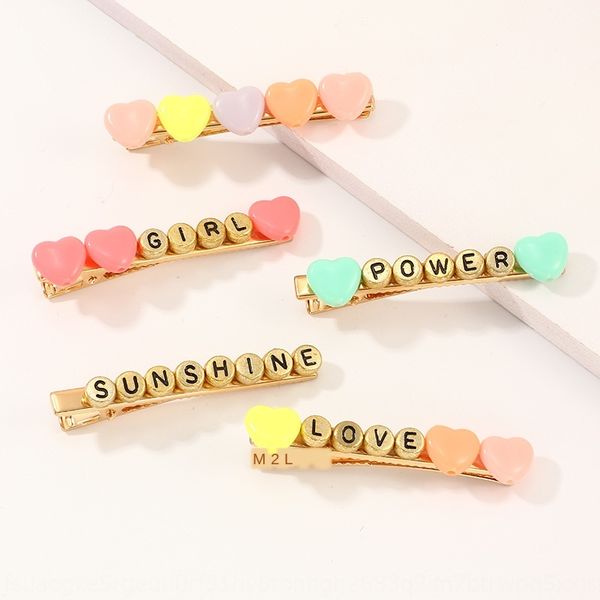 

letter resin heart children new alloy letter diamond resin heart children hairpin new alloy diamond hairpin, Slivery;white