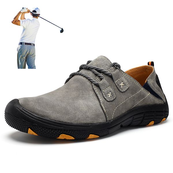 

genuine pig leather golf shoes waterproof outdoor male sports shoes golf big size 47 48 sneakers men athletic training footwear