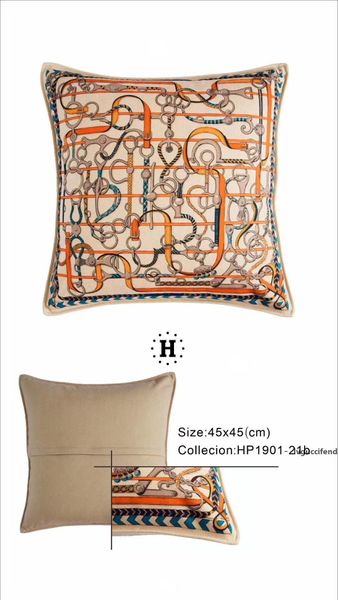 

luxury designer signage h pillowcase cushion cover 45*45cm new home decoration christmas warm creative gifts 2020 new arrive