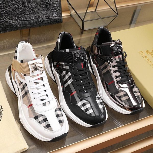 

fast delivery mens shoes luxury vintage designer footwears chunky sneakers lace -up plus size sports men shoes scarpe da uomo, Black