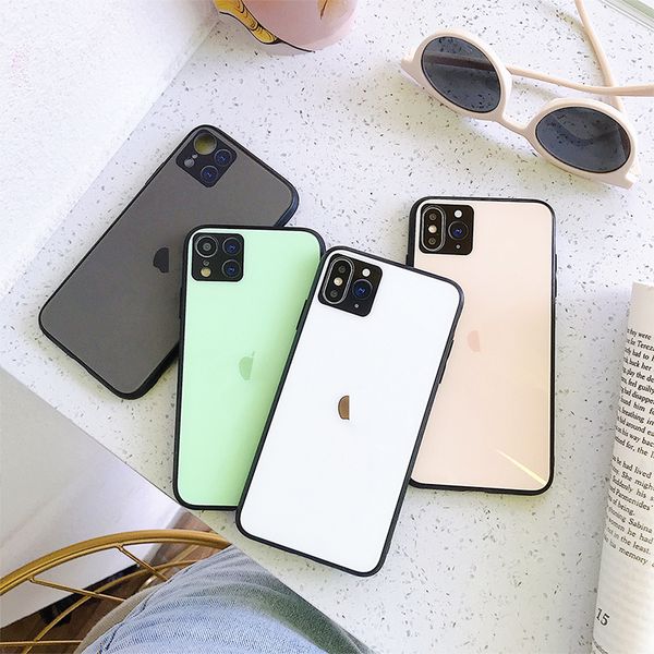 

case for iphone x xr xs max second change to for iphone 11 pro max tempered glass hard pc case for iphone 7 8 plus xr back cover