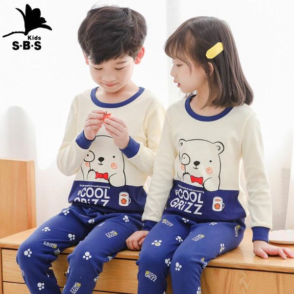 

kids cotton underwear suit boys girls autumn and winter long sleeves 2 piece set cartoon pajamas christmas thanksgiving outfits, White