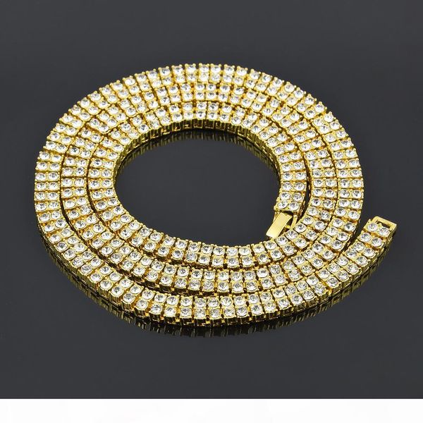 

mens hip hop jewelry rhinestones chains european and american style crystal hiphop chain necklaces accessories, Silver