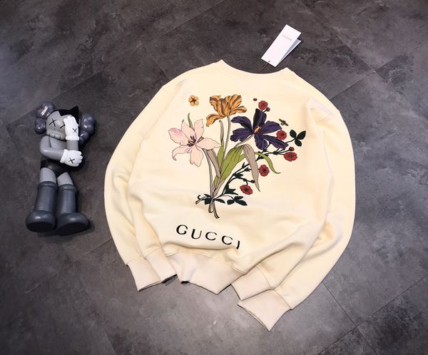 

2020 новое прибытие autunm париж цветка способа печати mens свитер пуловер мужской дизайнер толстовка с длинным рукавом толстовка guc свитер, Black;green