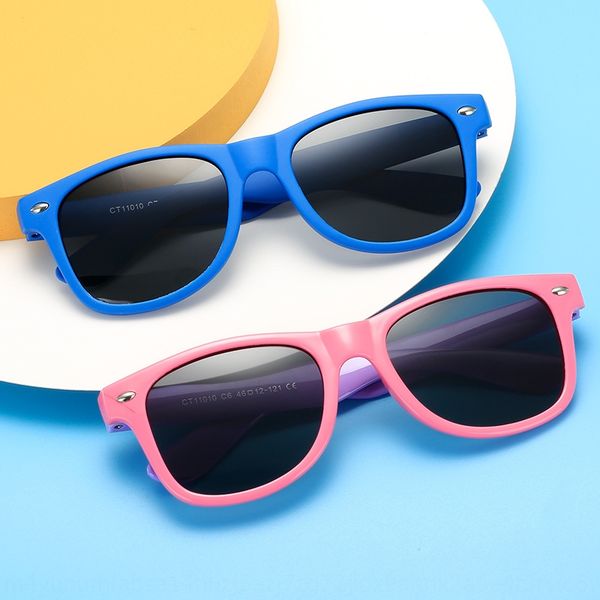 

2020 новые силиконовые вс силиконовых мод поляризованных солнечных очков ребенка мультфильм уф-стойкие очки 1010, Blue