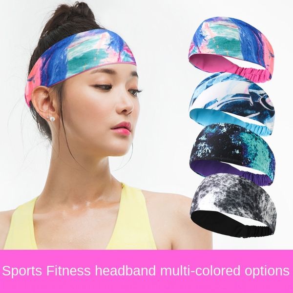 

iguz1 sports head breathable sweat-absorbent sweat-relieving belt basketball basketball hair band fitness hair band running sweat-guiding he, Yellow;black