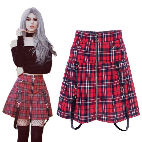 

lucky angel uniqes short skirt girl women bondage plaid skirt cotton lure emtallic black fringe wholesale night entertainment venue