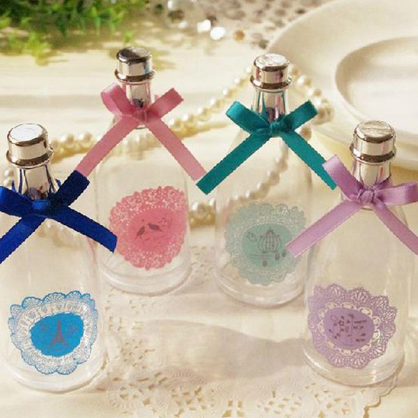 

12pcs champagne bottles candy bottle box shower party favors clear