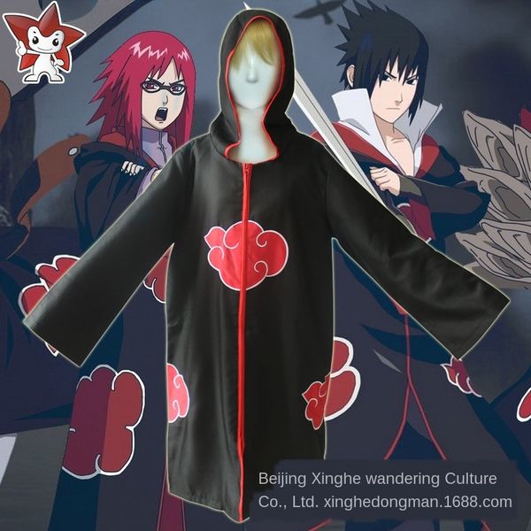 

dbkyx naruto c eagle cosplay cape xiao hat style clothes naruto c cloak clothing clothing eagle organization cosplay cloak cape xiao organiz, Black;red