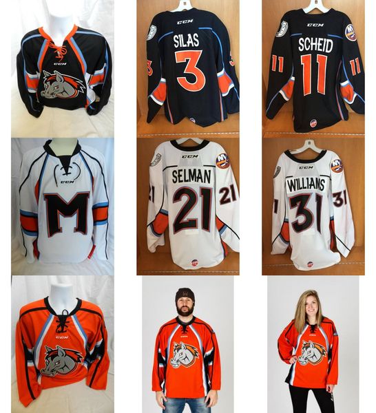 

мужские женские дети настраивают эхл missouri mavericks 11 scheid 3 silas 21 selman 31 williams сшитые дешевые хоккейные изделия, Black;red