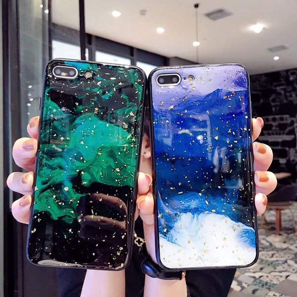 

suitable for iphone 11pro max dripping glue seashells pattern gradient mobile phone case