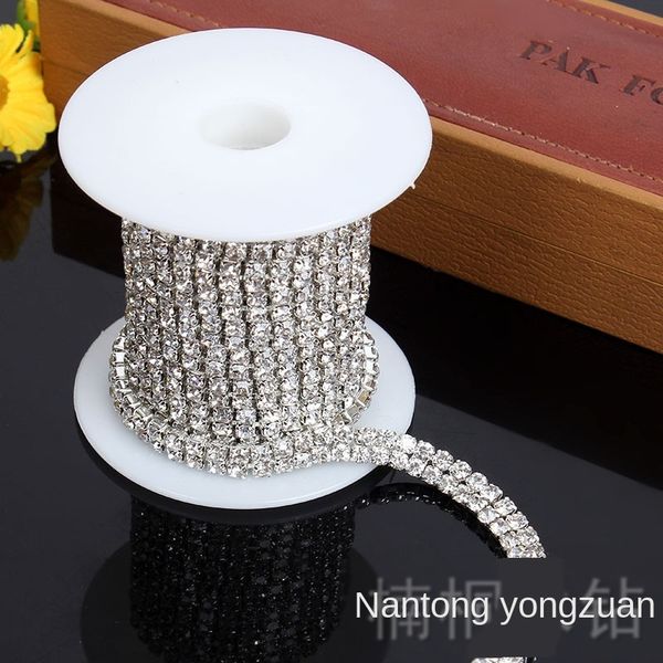 

eka66 boutique 6#2mm 12#3mm double row silver plated international trade diy rhinestone diamond special a- grade water drill claw diy code c