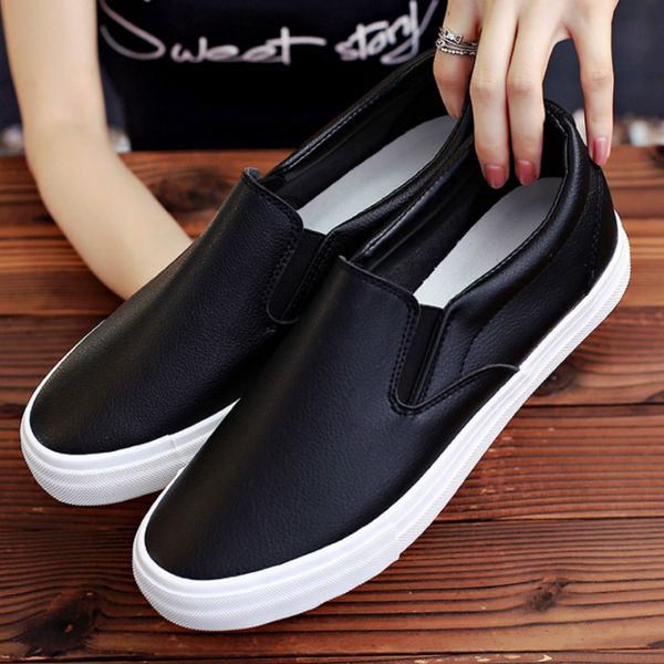 

2020 autumn white casual male shoes fashion sneakers loafers men's shoes street cool footwear flats man -205, Black