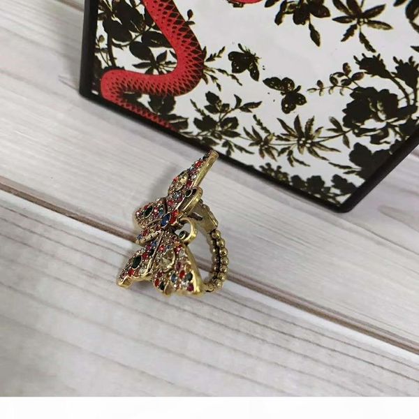 

k new luxury color diamond ring wild popular personality woman rings, Golden;silver