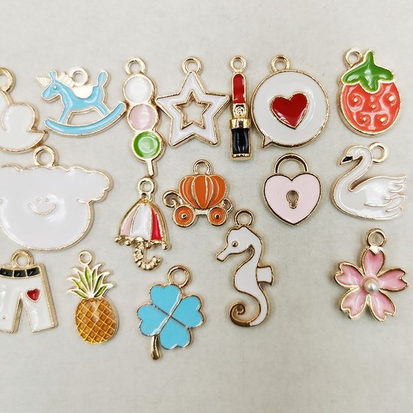 

diy korean jewelry accessories alloy dripping small bracelet accessory pendant earring accessory pendant, Silver