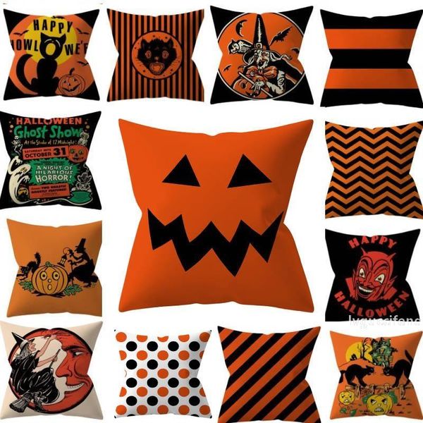 

halloween pillowcases cover pumpkin striped throw pillow case home sofa car decorative xmas home decorative without core hh9-2282