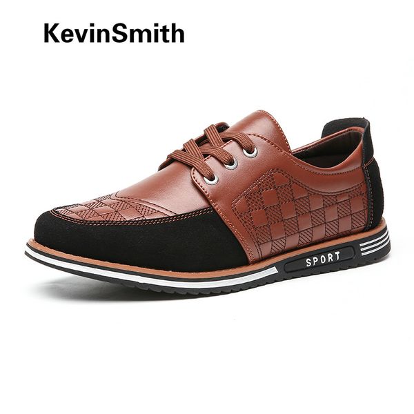 

plus size 38-48 new brand autumn leather men casual shoes brand mens loafers moccasins breathable lace up walking driving shoes, Black