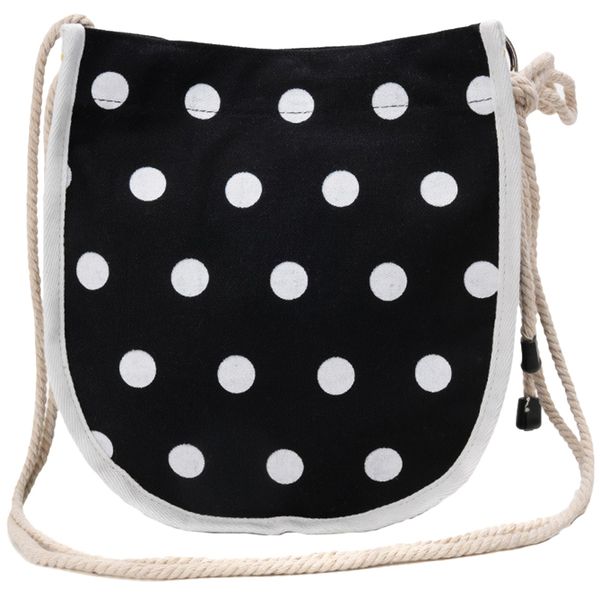 

korean version of the summer new children's canvas handbags polka dot small bag coin purse bag