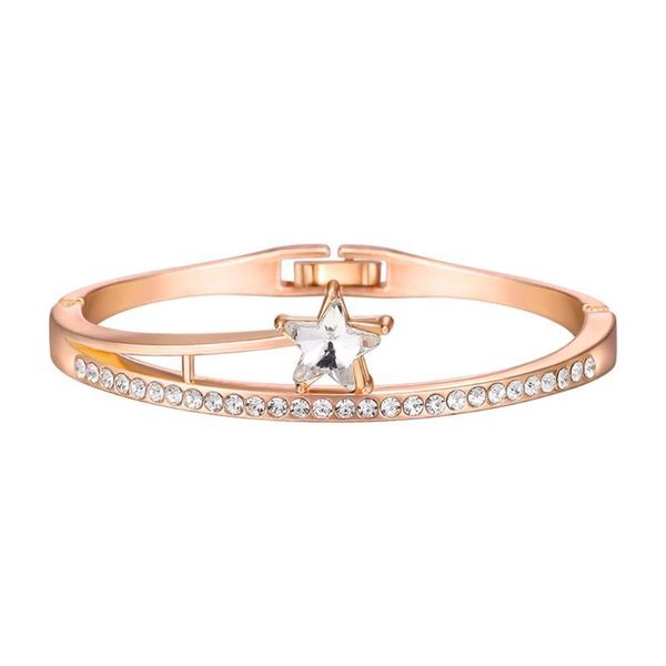 

sparkling rhinestone bracelet fashion crystal bangle women daily wrist jewelry ll@17, White