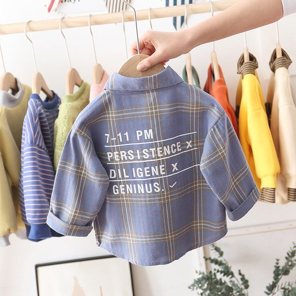 

boy's long-sleeved coat shirt handsome 2020 new pure cotton red children's plaid shirt children's coat, White;black