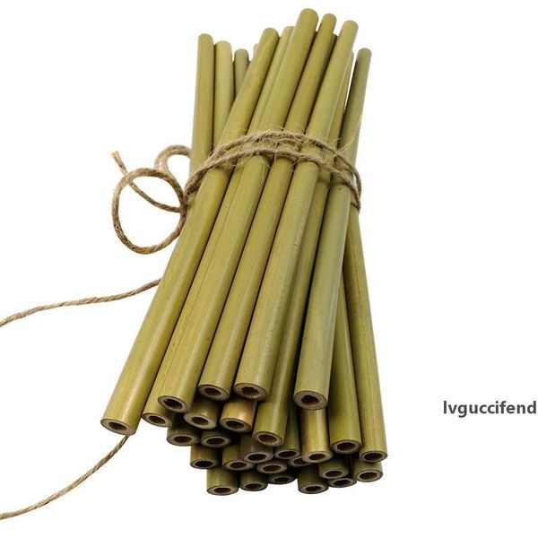 

19.5cm/23cm bamboo straws bamboo drinking straw reusable eco friendly handcrafted natural drinking straws and cleaning brush