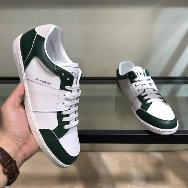 

2019r limited edition fashion color matching white shoes, comfortable casual shoes, breathable sports shoes, original box packaging 38-44, Black