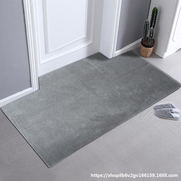

household solid color bedroom carpet toilet carpet non-slip entrance door absorbent floor living room non-slip mat foot mat door