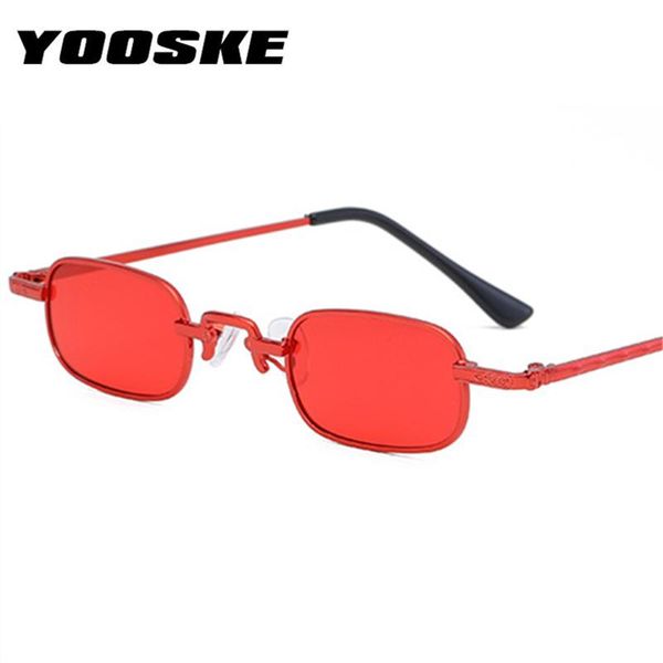 

yooske rectangle retro sunglasses men women small sun glasses fashion designer steampunk glasses male vintage eyeglassses uv400, White;black