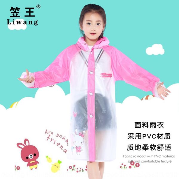 

li wang yiwu outdoor hiking pvc thickened children's cartoon printed raincoat li wang yiwu pink rabbit outdoor hiking pink rabbit