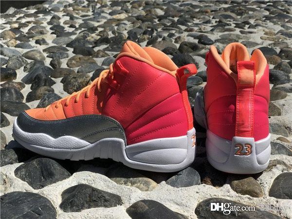 

authentic 12 gs punch real carbon fiber basketball shoes racer pink 12s retro athletic man sports sneakers 510815-601