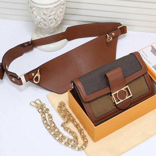 

classic women shoulder bags waist bags dual-purpose vintage presbyopic crossbody bags leather flap chain handbags purses