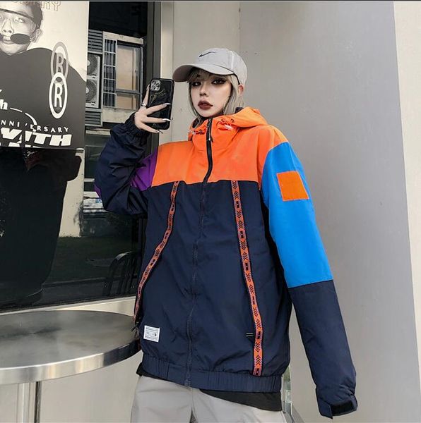 

2020 new lt-nj4hk52k arrival summer hooded contrast color zipper up jackets outwear windbreaker men casual spring autumn lightweight jacket, Black;brown