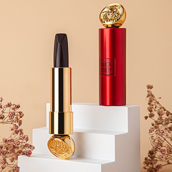 

female fashion style matte lipstick, birthday gift, black color changing lipstick, three-color lipstick, non-stick tslm1