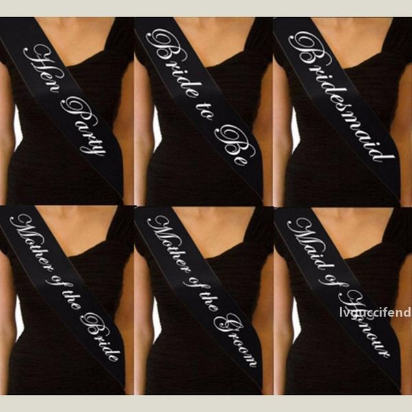 

hen party bridesmaid ribbon sash white letters maid of honour shoulder girdle bride to be satin sashes 6 styles 1 9as c r