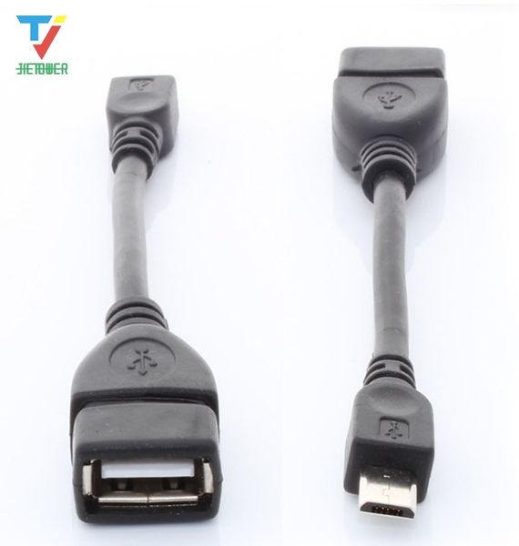 100 pçs / lote micro USB host cabo OTG 11 cm 5pin mini cabo USB para tablet pc telefone móvel mp4 mp5 smart phone