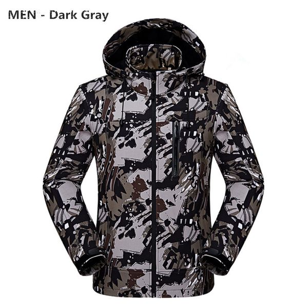 

guarantee the authentic couples soft shell jacket coats camouflage fleece outdoors big yards of mountaineering suit new, Blue;black