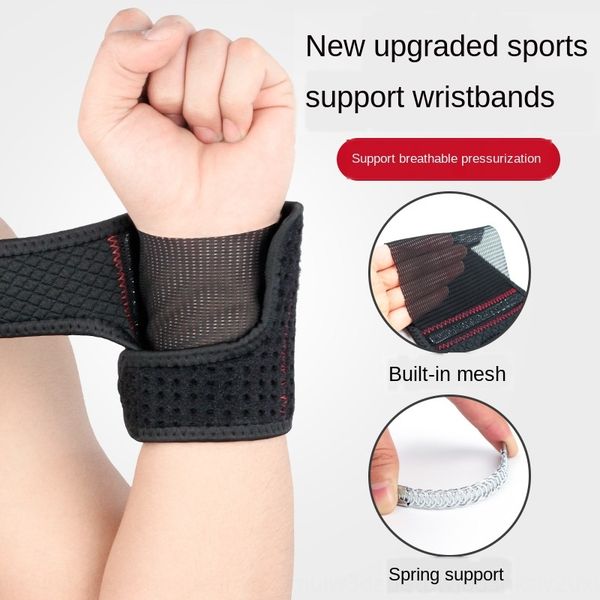 

ih0gj guardfitness weightlifting tenosynovitis protective gear aluminum spring support protection guard sports wrist guardfitness weightlif, Black;red