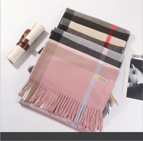 

wholesale new large shawl classic brand plaid printed wool scarf soft imitation cashmere scarf long fringe shawl 200*70cm, Blue;gray