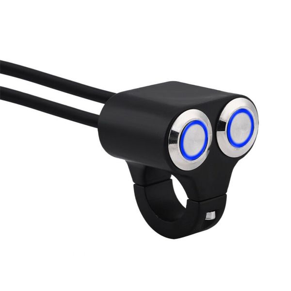 

1pc motorcycle switch 1in/25mm handlebar manual-return latching action button
