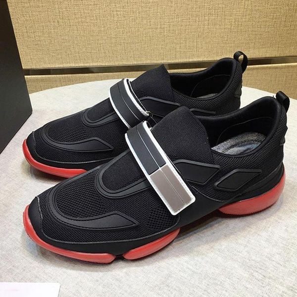 

comfortable cloudbust sneakers mens shoes herren sportschuhe breathable soft footwears luxury fashion low hook &loop casual men shoes, Black