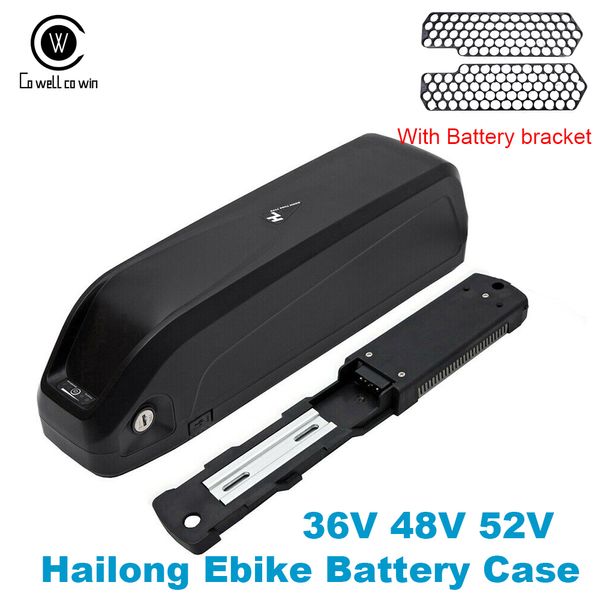 Hailong Caso auto-instalar 36V / 48V / 52V Ebike Battery Max 70pcs 18650 célula para baixo tubo Box