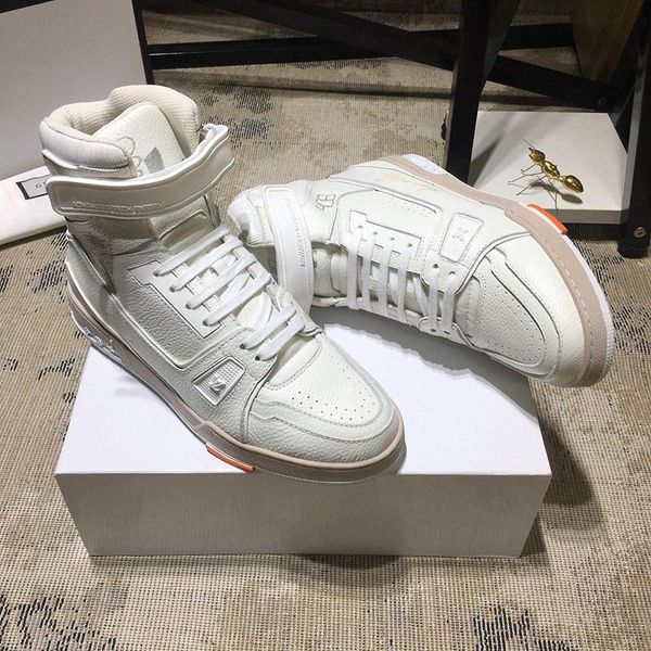 

fashion men shoes boots footwears with box fashion type chaussures pour hommes trainer sneaker boot casual luxury zapatos de hombre mens, Black