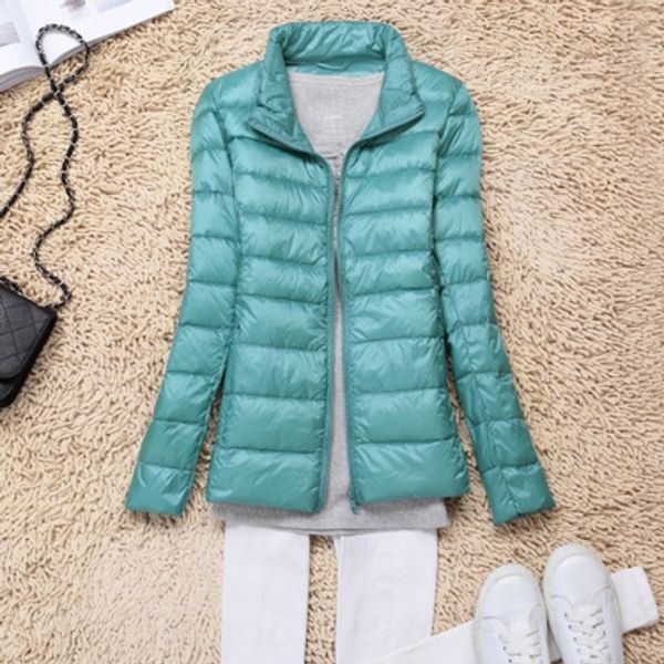 

women's stand collar down jacket plus size lightweight 2020 new women's down jacket, Black