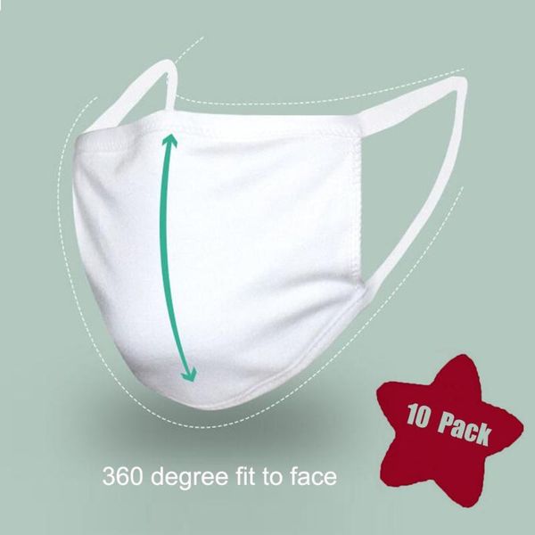 

10 pcs children face maks reusable cartoon print cotton breathable mouth kids hiking face maskking mascarillas bandana maskking, Black