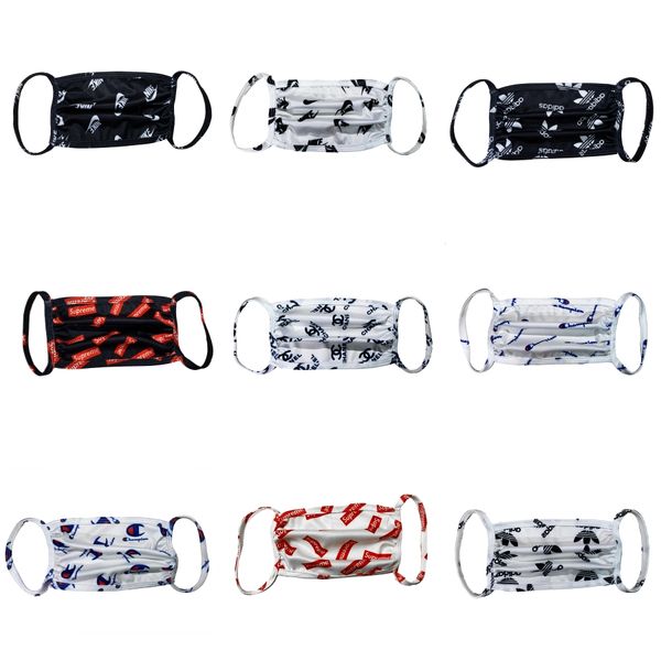 

2020 новых проектировщики лицо маски camo печать пыль earband регулируемая защита маска унисекс быстрой доставки # 365, Blue;pink