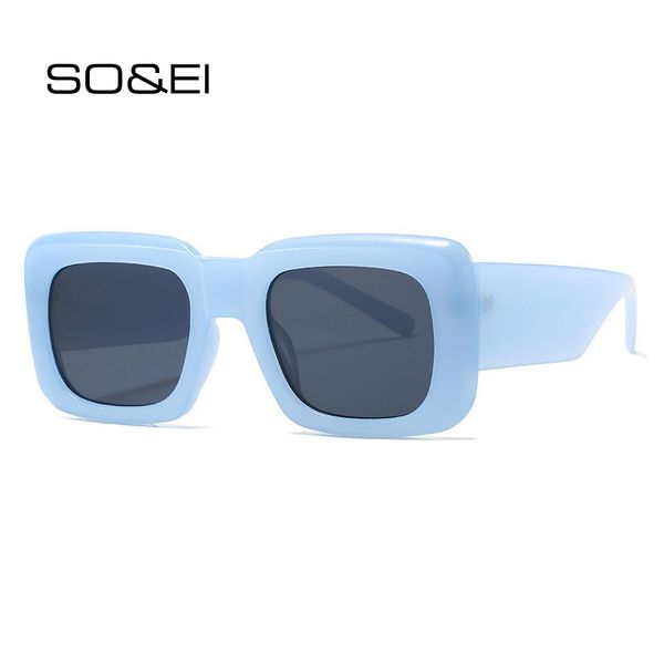 

sunglasses so&ei fashion square women brand designer vintage luxury female sun glasses shades uv400 men retro trending eyewear, White;black