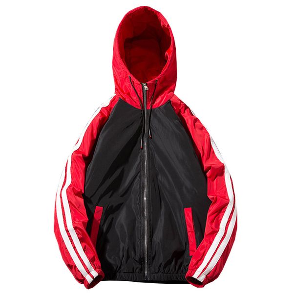 

sumitong selling men's coat thick jacket men's autumn and winter hooded youth students color matching cotton padded clothes, Black;brown